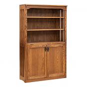 36" x 60" x 12" Solid Oak Mission Spindle Bookcases 