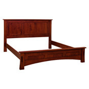 Low Footboard Panel Bed- Cherry Wood