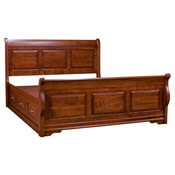 Sleigh Bed w/ Drawers