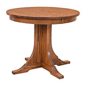 Mission Round Dining Table with 2 Leaves