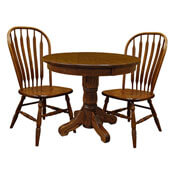 42" 3-pc Traditional Round Table-Set 1