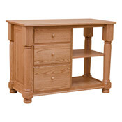 Red Oak Kitchen Island - Top and Base