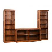 Bookcase TV Stand Solid Oak Mission Spindle 