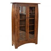 60" Aspen Bookcase With Glass Doors 